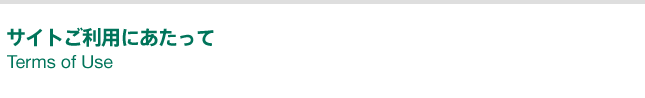 サイトご利用に当たって